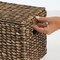 mDesign Woven Water Hyacinth Storage Basket, Lid/Handles, Set of 3